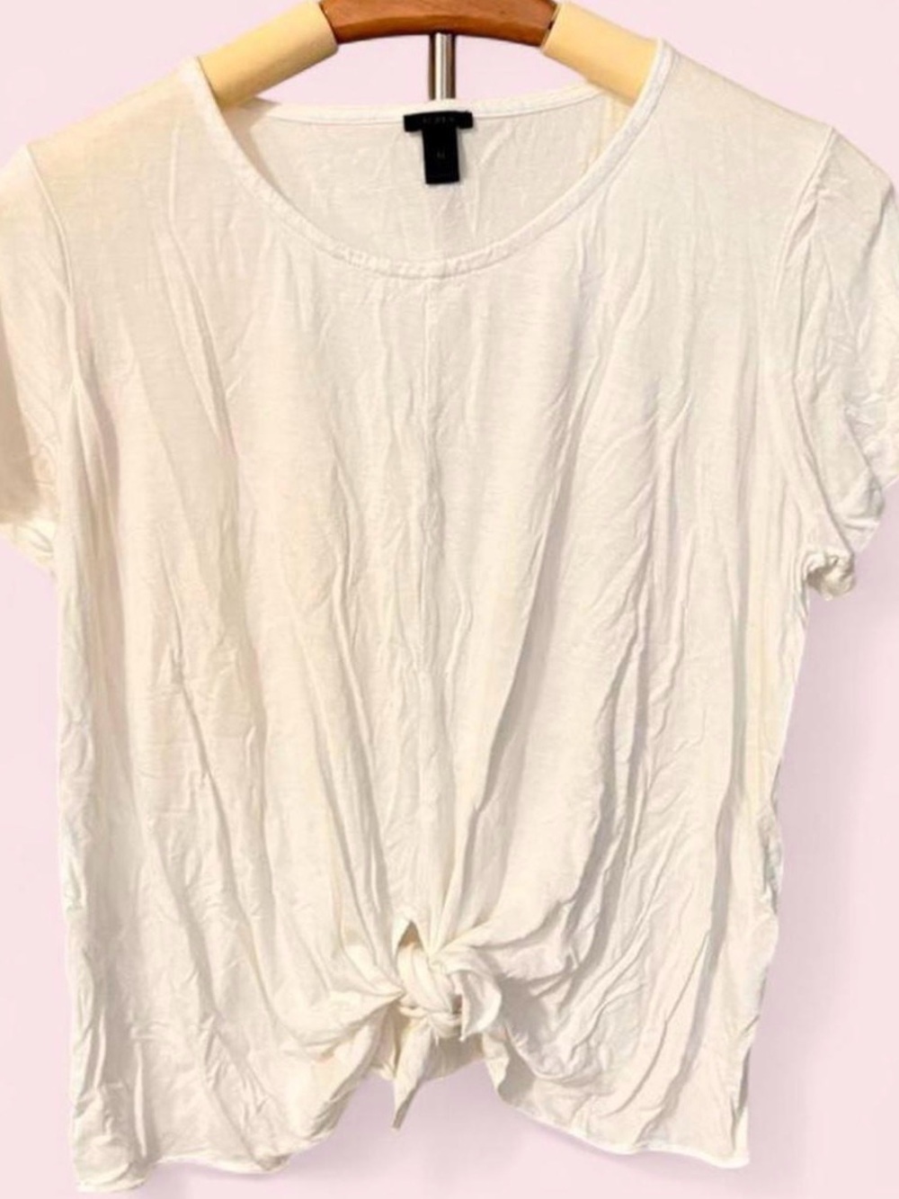 White Front-Tie J-Crew Blouse
